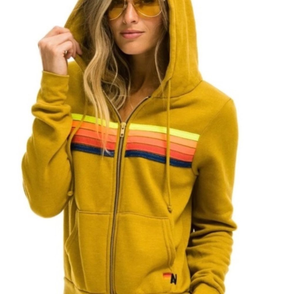 Aviator Nation 5-Stripe Hoodie NWOT